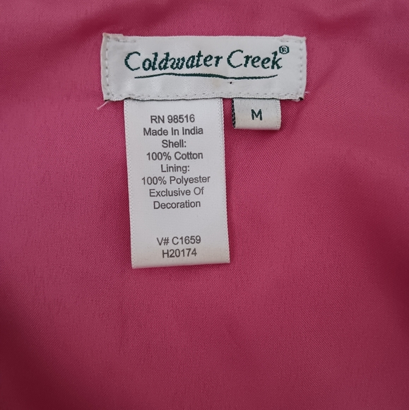 Coldwater Creek~Colorful Pink & Orange  Floral Paisley Sequin Beaded Jacket - Picture 8 of 15